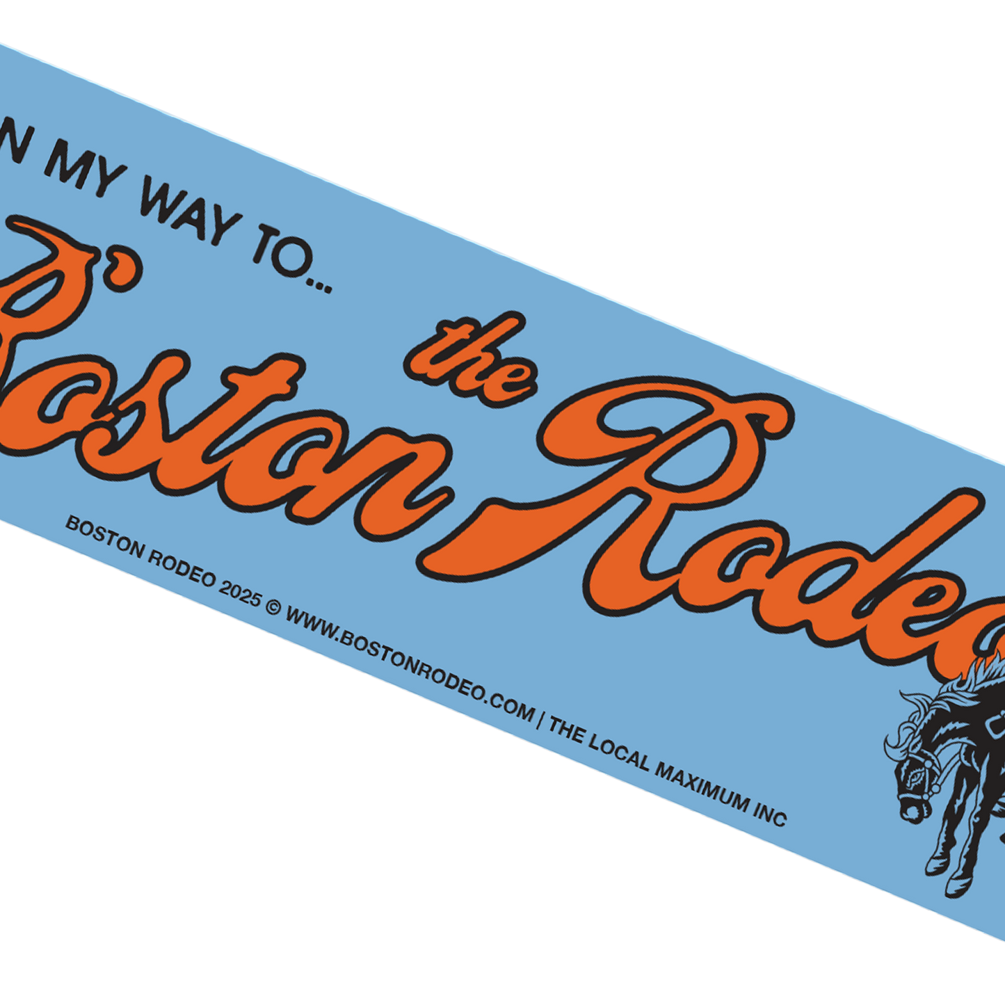 On My Way To The Rodeo Bumper Sticker (Blue)