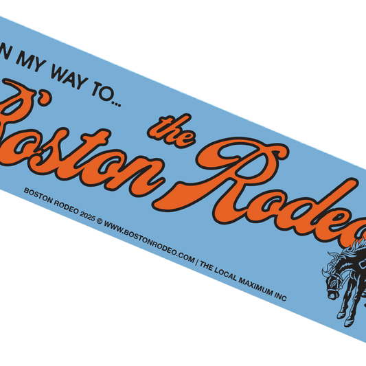 On My Way To The Rodeo Bumper Sticker (Blue)