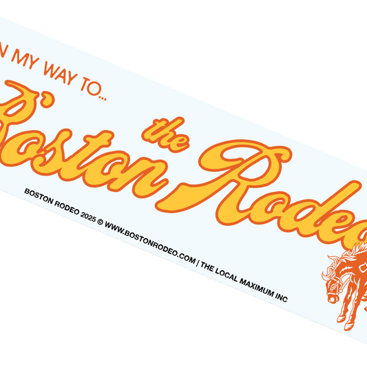 On My Way To The Rodeo Bumper Sticker (White)