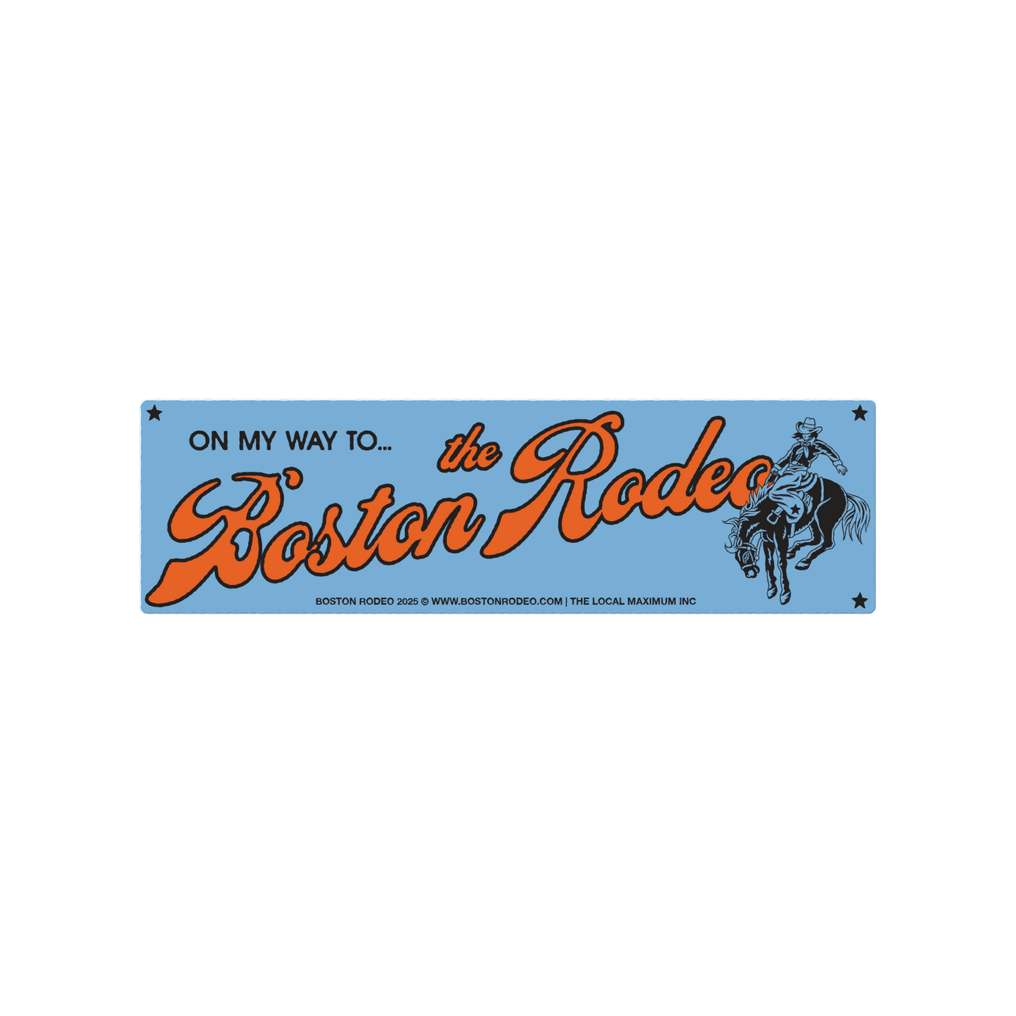 On My Way To The Rodeo Bumper Sticker (Blue)