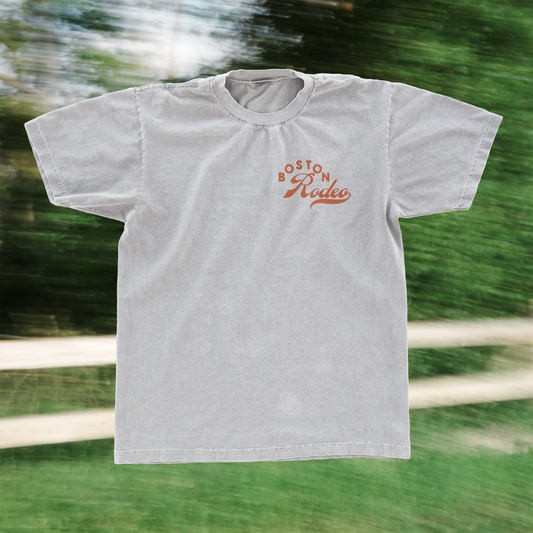 Boston Rodeo Logo Tee (Off White/Boston Orange)