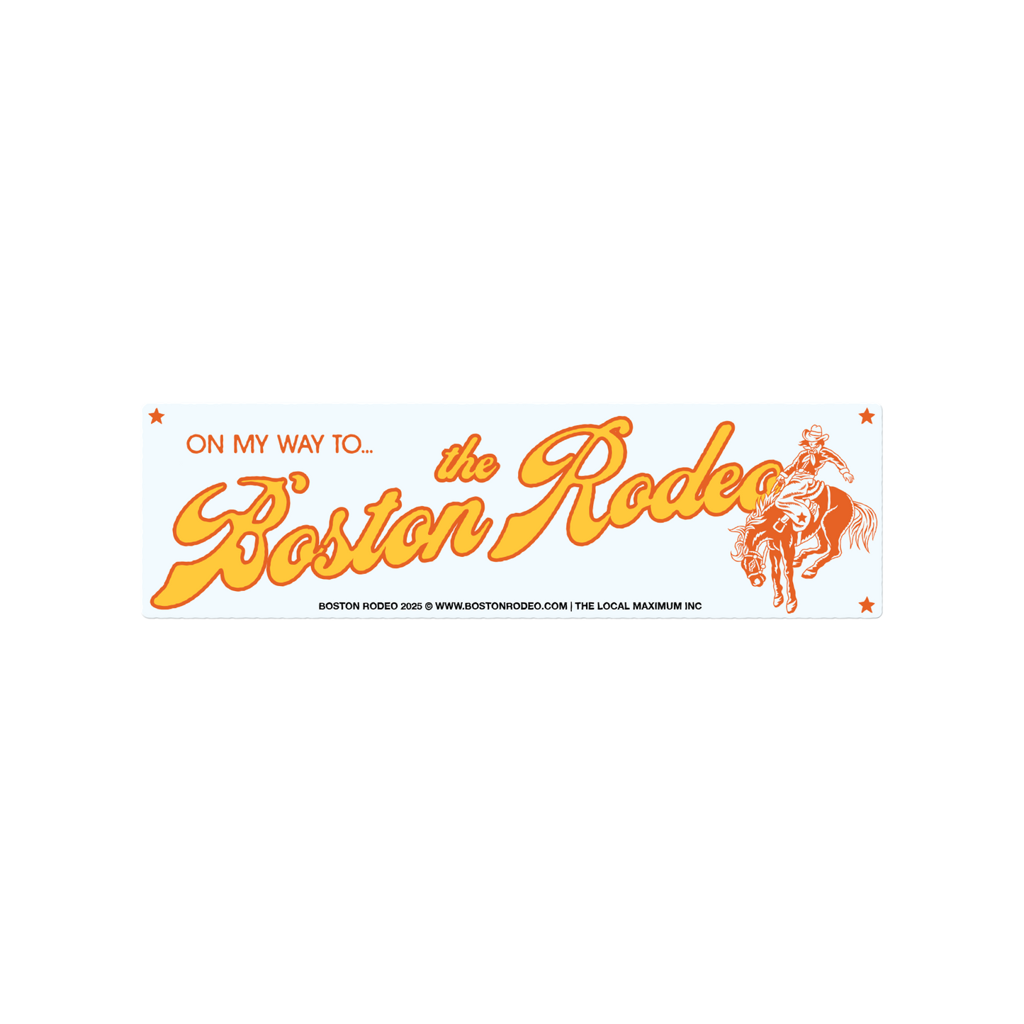 On My Way To The Rodeo Bumper Sticker (White)