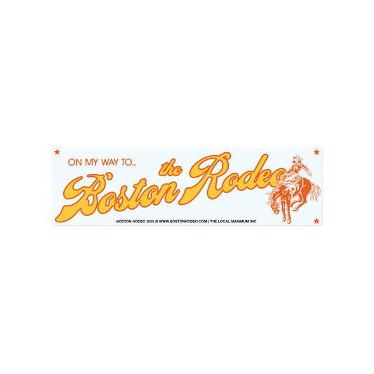 On My Way To The Rodeo Bumper Sticker (White)